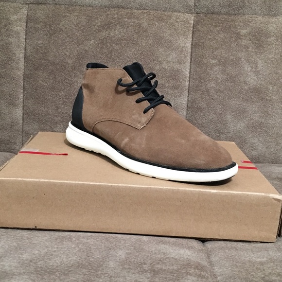 Tan split suede trainers - Picture 2 of 5